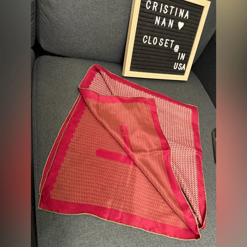 🧣Dior silk square scarf